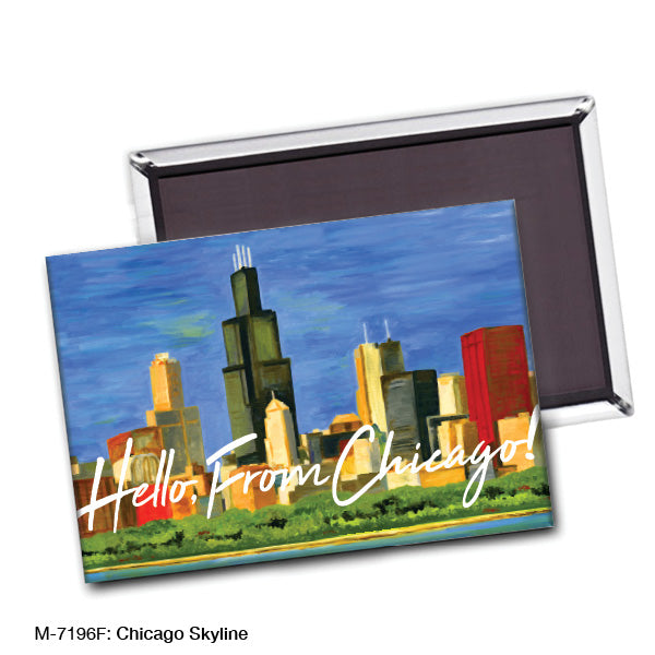 Chicago Skyline, Magnet (M-7196F), front, printedcanvas.com
