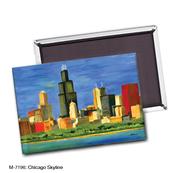 Chicago Skyline, Magnet (M-7196A), blank, printedcanvas.com