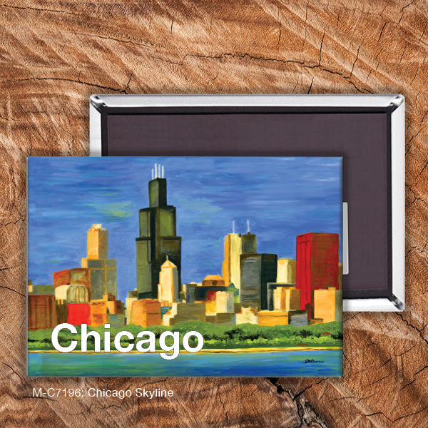Chicago Skyline, Magnet (M-7196A), front, printedcanvas.com