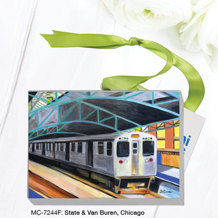 State & Van Buren, Chicago, Mini Canvas (MC-7244F), Front, printedcanvas.com