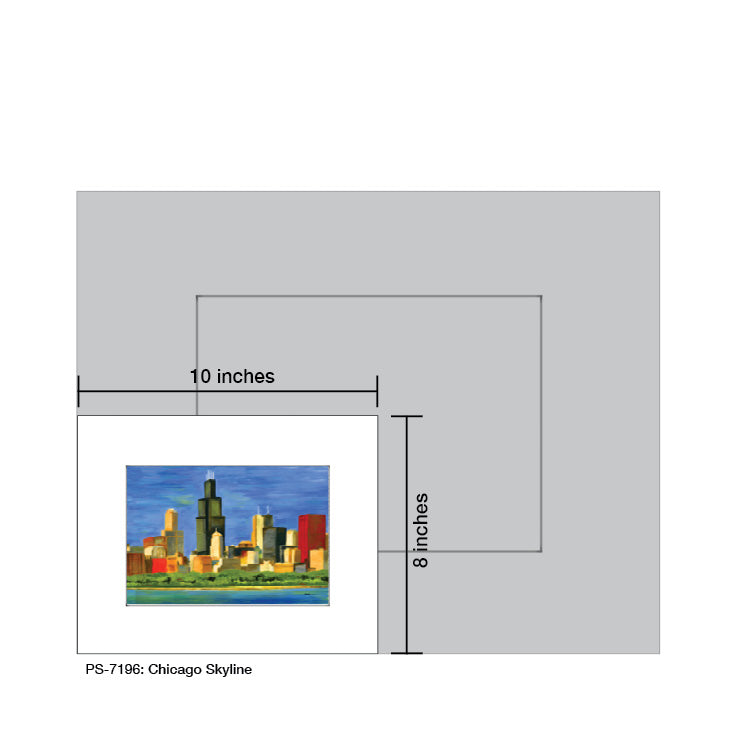 Chicago Skyline, Print (#7196) - Printed Canvas