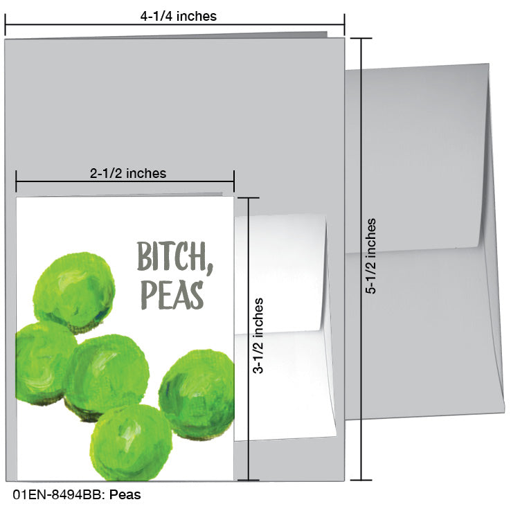 Peas, Greeting Card (8494BB), Enclosure, printedcanvas.com