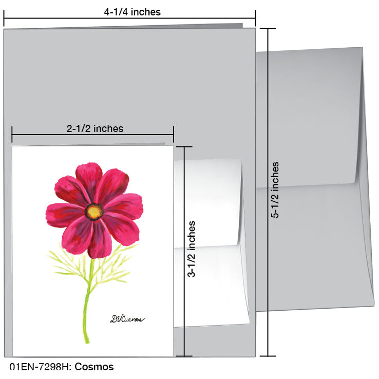 Cosmos, Greeting Card (7298H), Enclosure, www.printedcanvas.com