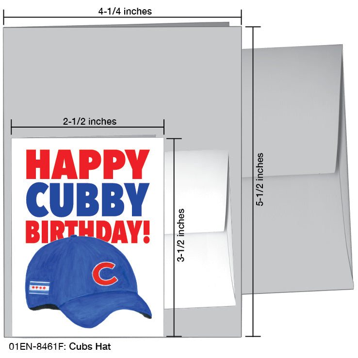 Cubs Hat, Greeting Card (8461F), Enclosure, www.printedcanvas.com