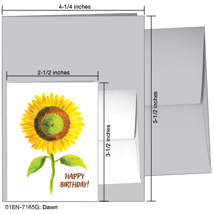 Dawn, Greeting Card (7165G), Enclosure, www.printedcanvas.com