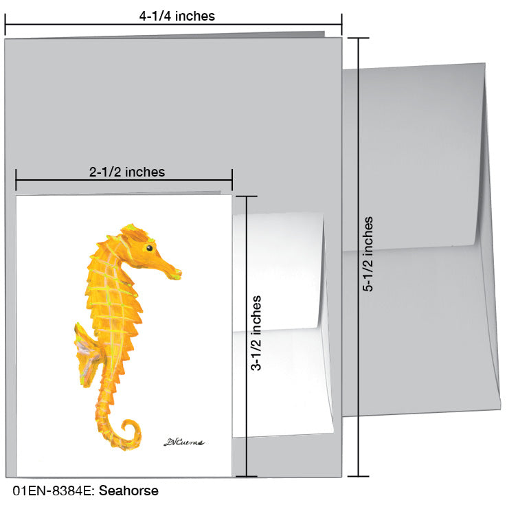 Seahorse, Greeting Card (8384E), Enclosure, printedcanvas.com