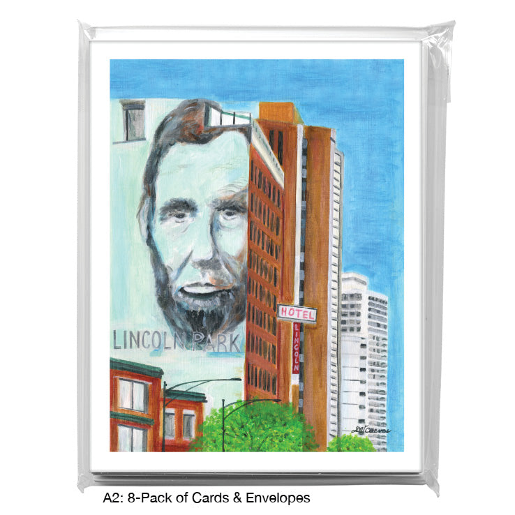 Lincoln Hotel, Chicago, Greeting Card (8807A), A2 Card 8-Pack, www.printedcanvas.com