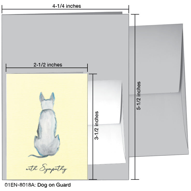 Dog on Guard, Greeting Card (8018A), Enclosure, www.printedcanvas.com