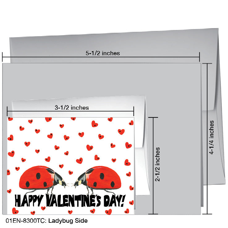 Ladybug Side, Greeting Card (8300TC), Enclosure, www.printedcanvas.com