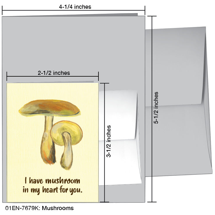 Mushrooms, Greeting Card (7679K), Enclosure, printedcanvas.com