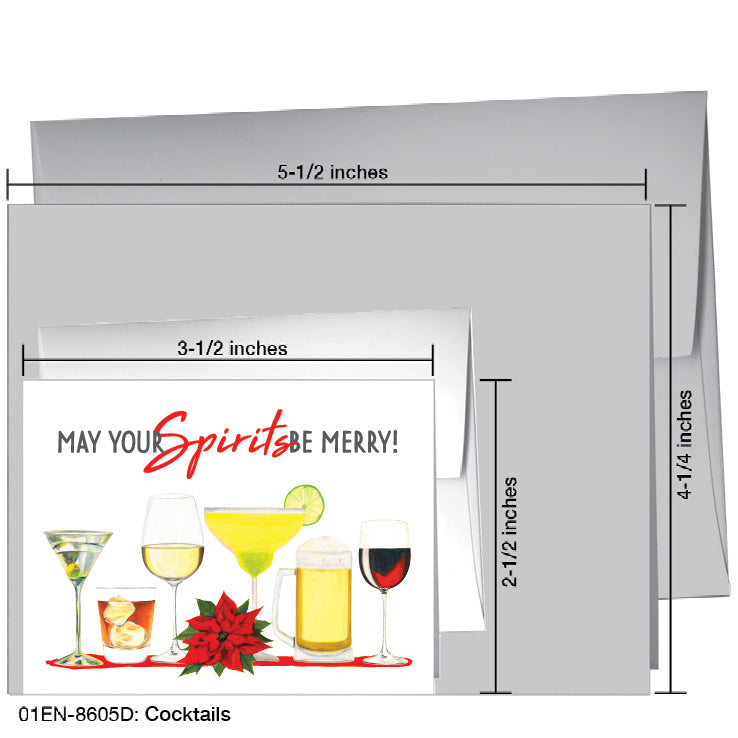 Cocktails, Greeting Card (8605D), Enclosure, printedcanvas.com