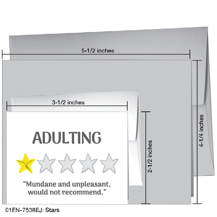 Stars, Greeting Card (7538EJ), Enclosure, www.printedcanvas.com