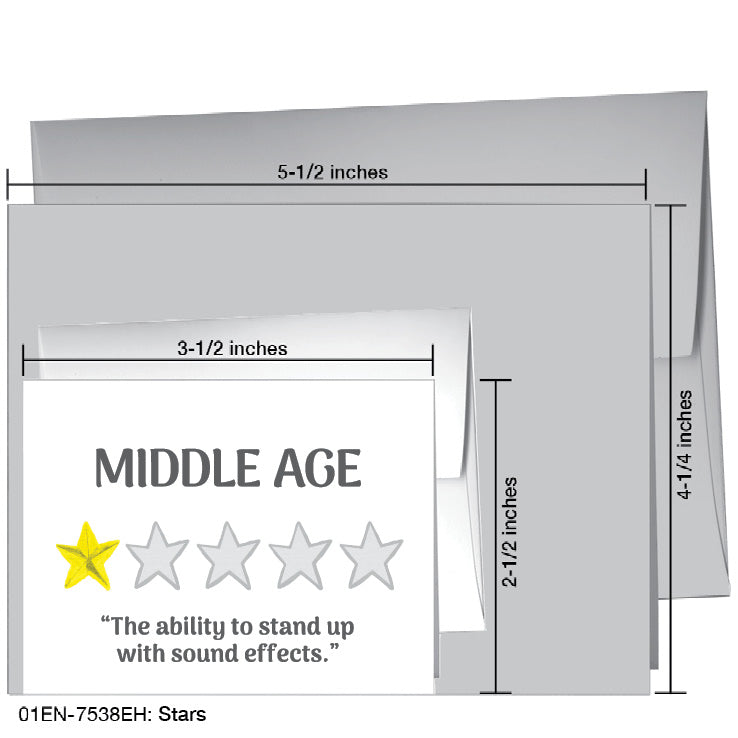 Stars, Greeting Card (7538EH), Enclosure, www.printedcanvas.com