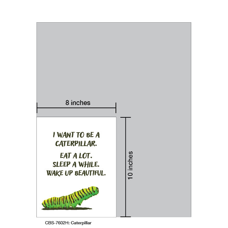 Caterpillar, Card Board (7602H), Card Board: 8x10, printedcanvas.com