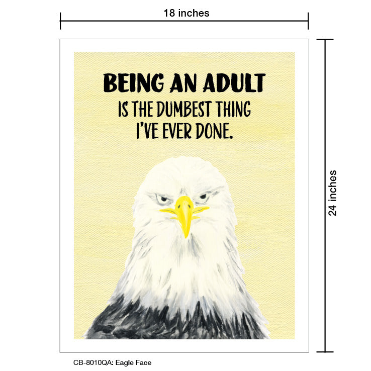 Eagle Face, Card Board (8010QA), Card Board: 18x24, printedcanvas.com