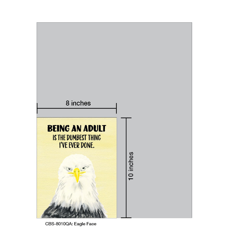 Eagle Face, Card Board (8010QA), Card Board: 8x10, printedcanvas.com
