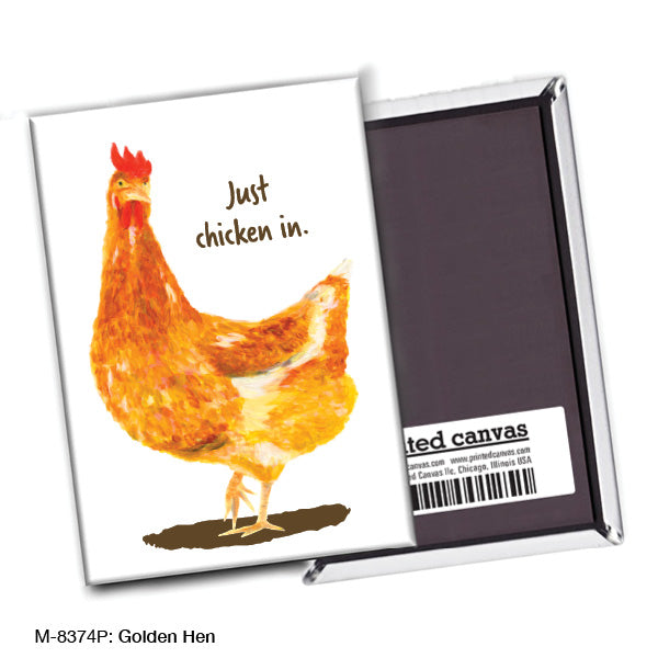 Golden Hen, Magnet (M-8374P), front, printedcanvas.com