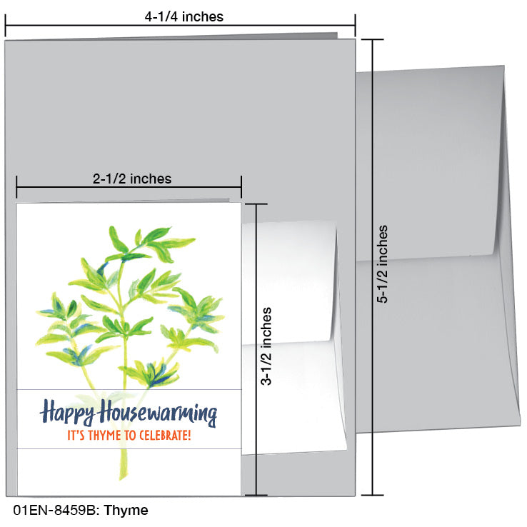 Thyme, Greeting Card (8459B), Enclosure, www.printedcanvas.com