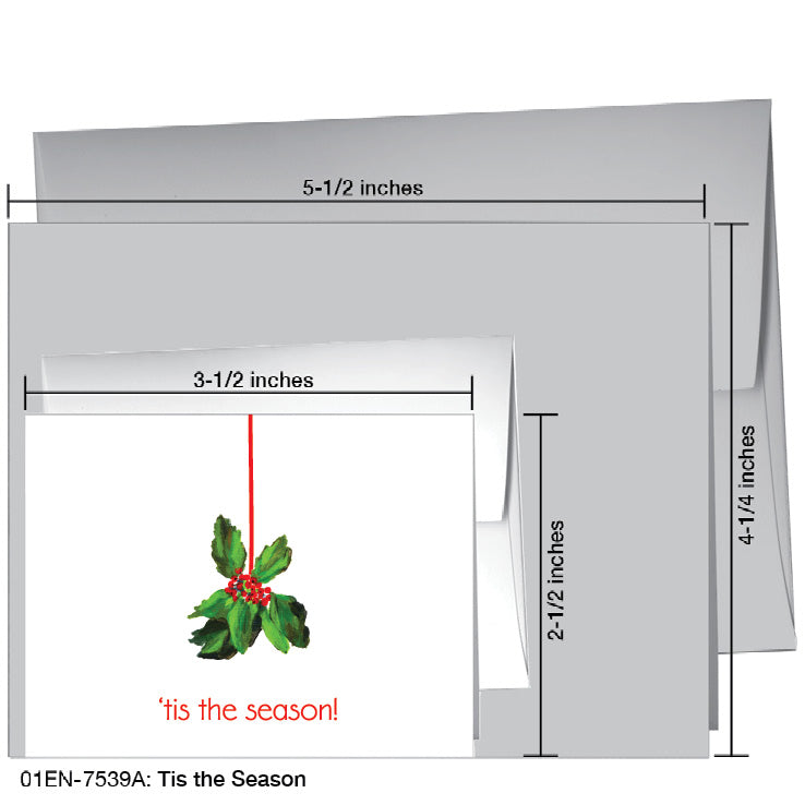 Tis The Season, Greeting Card (7539A), Enclosure, printedcanvas.com