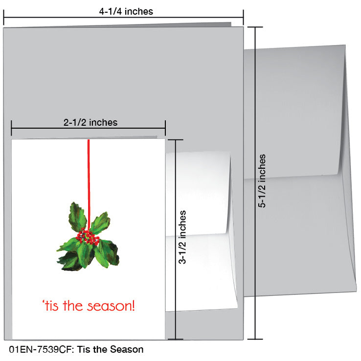 Tis the Season, Greeting Card (7539CF), Enclosure, www.printedcanvas.com