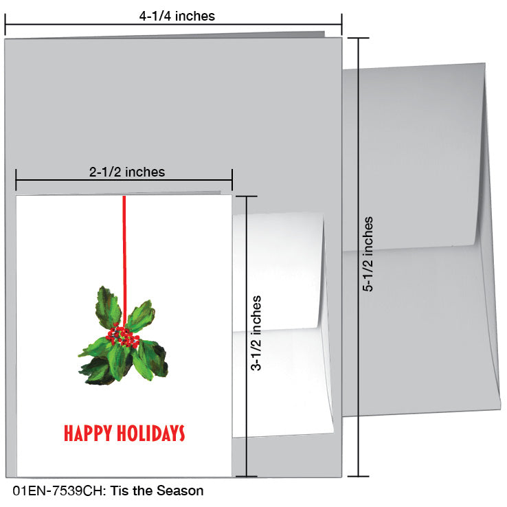 Tis the Season, Greeting Card (7539CH), Enclosure, www.printedcanvas.com