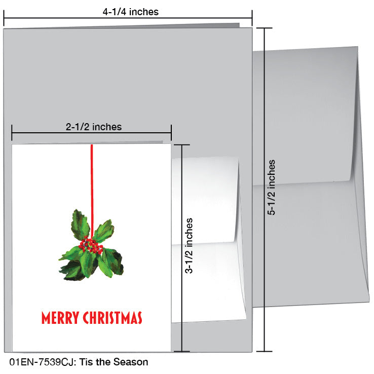 Tis the Season, Greeting Card (7539CJ), Enclosure, www.printedcanvas.com
