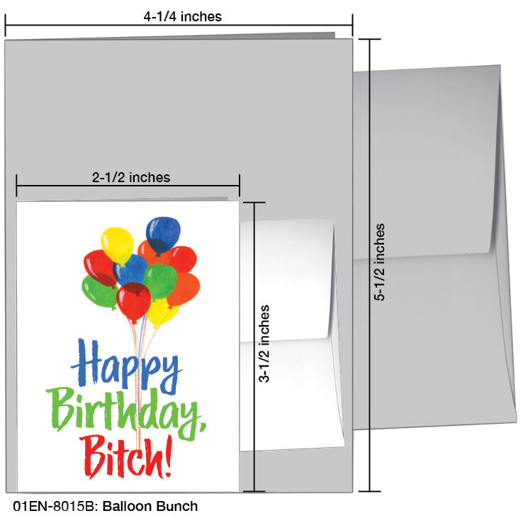 Balloon Bunch, Greeting Card (8015B), Enclosure, printedcanvas.com
