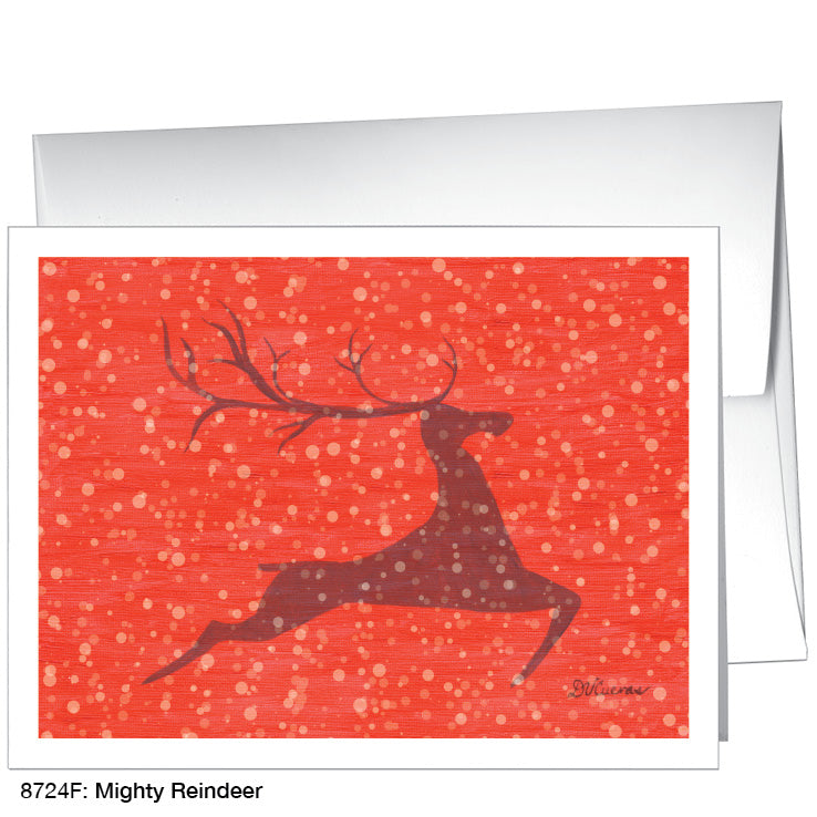 Mighty Reindeer, Greeting Card (8724F), A2 Card Front, www.printedcanvas.com