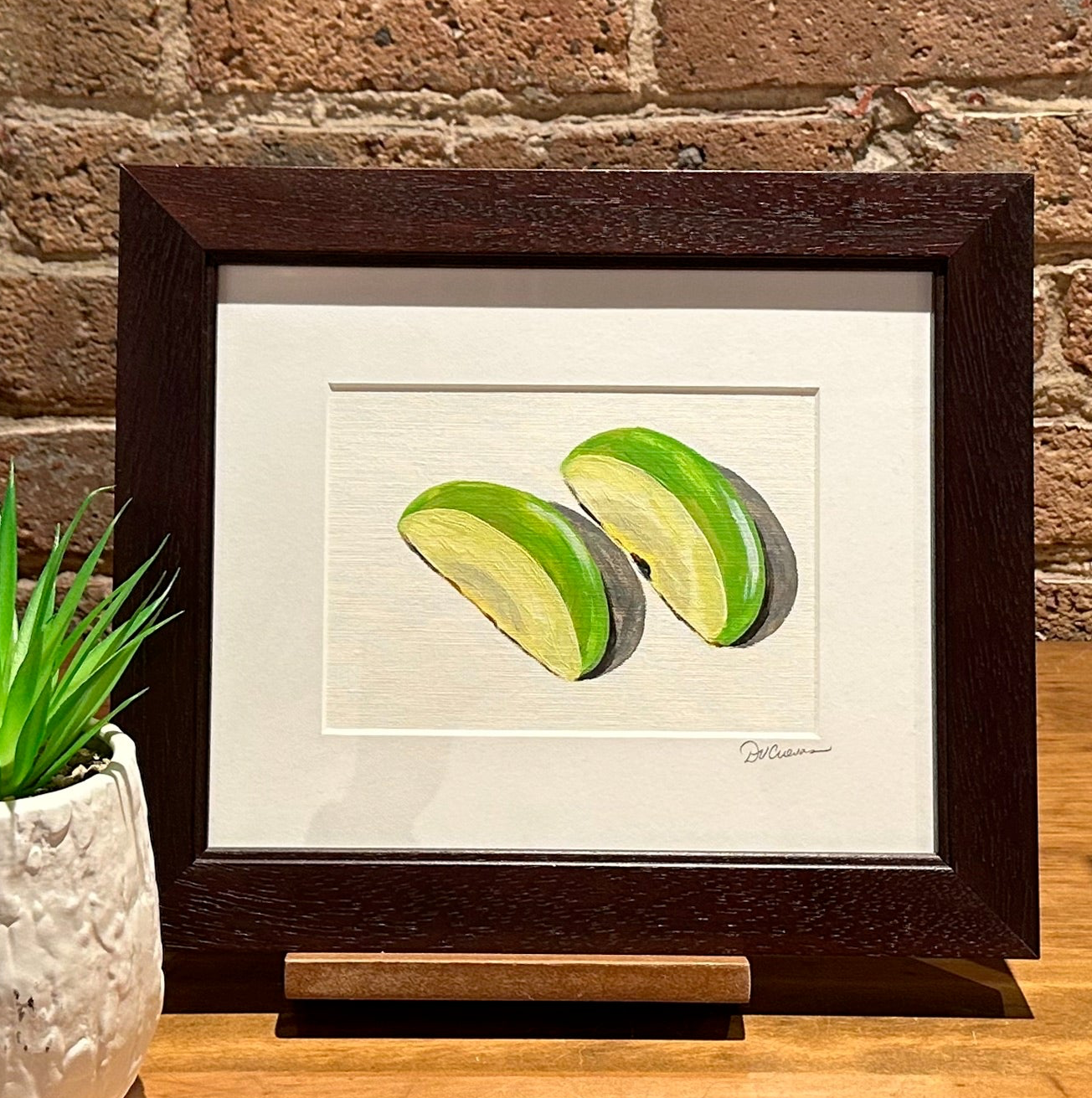 Green Apples Trio 1, Original (Set of 3) - Printed Canvas
