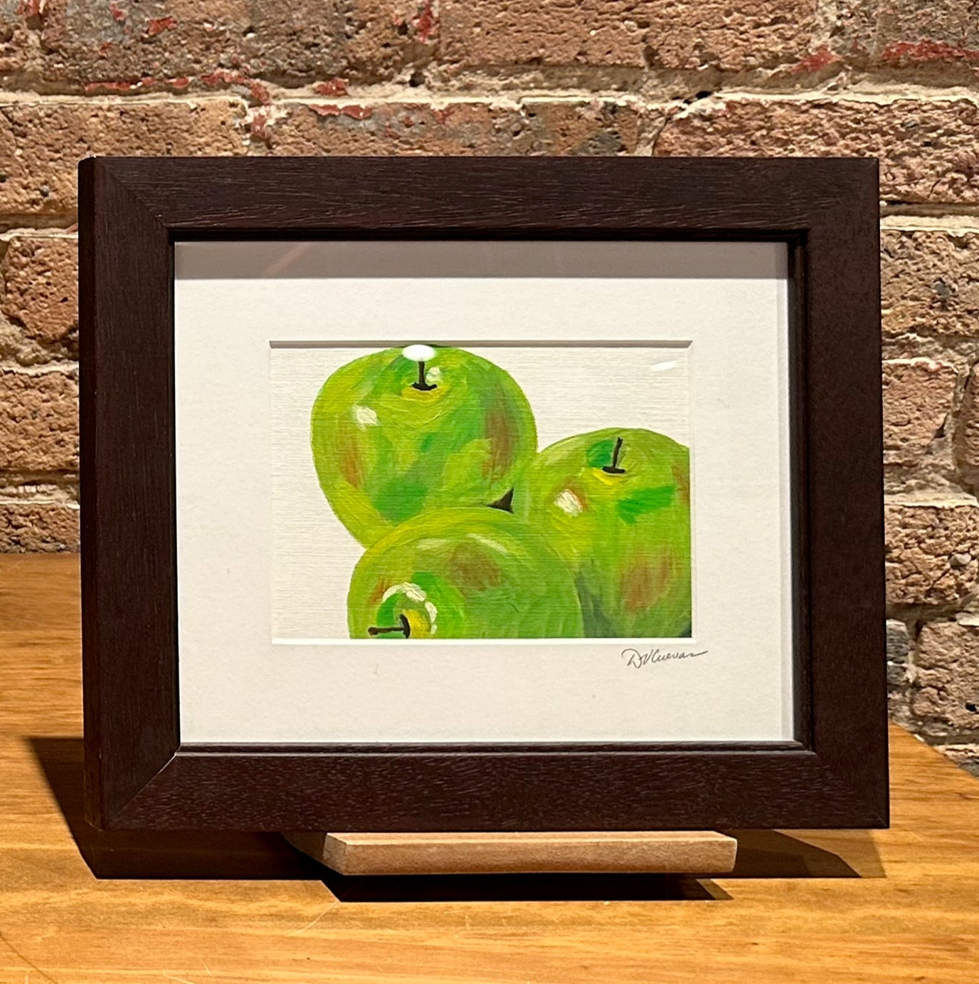 Green Apples Trio 1, Original (Set of 3) - Printed Canvas