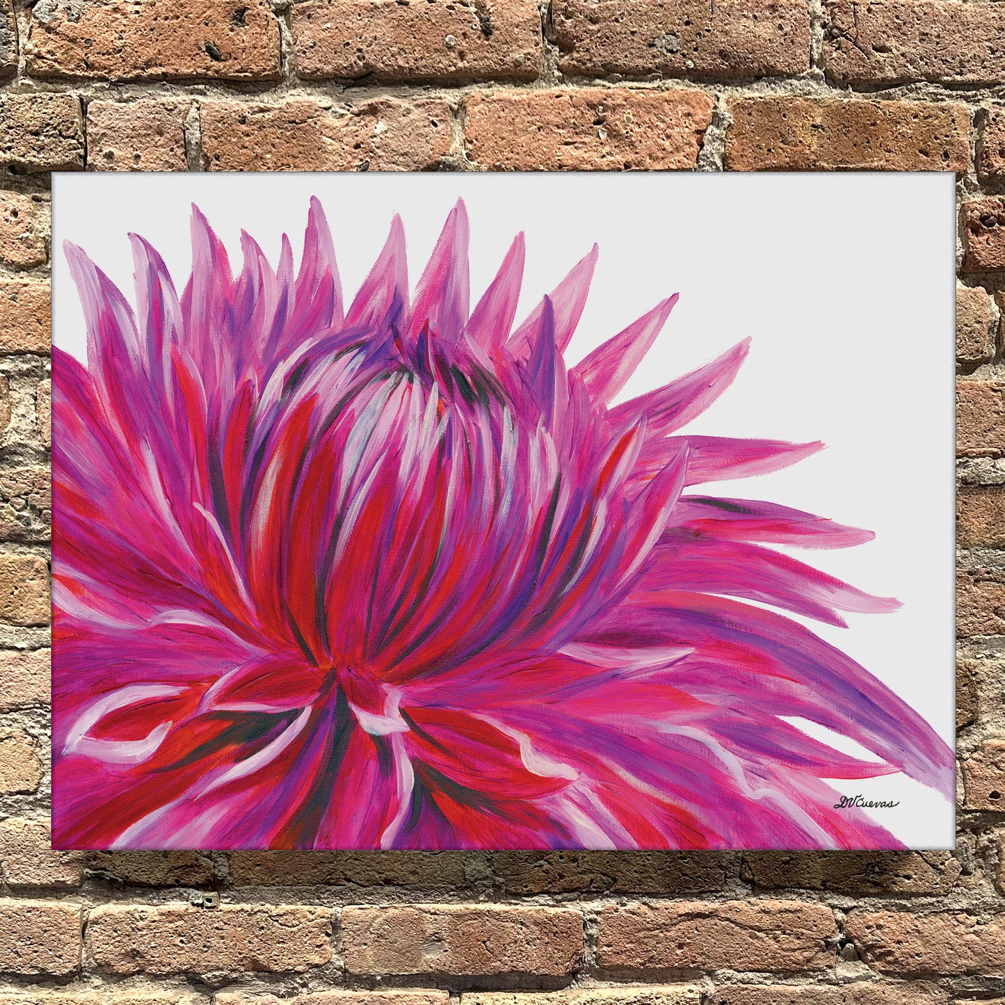 Dahlia Purple Bloom, Original - Printed Canvas