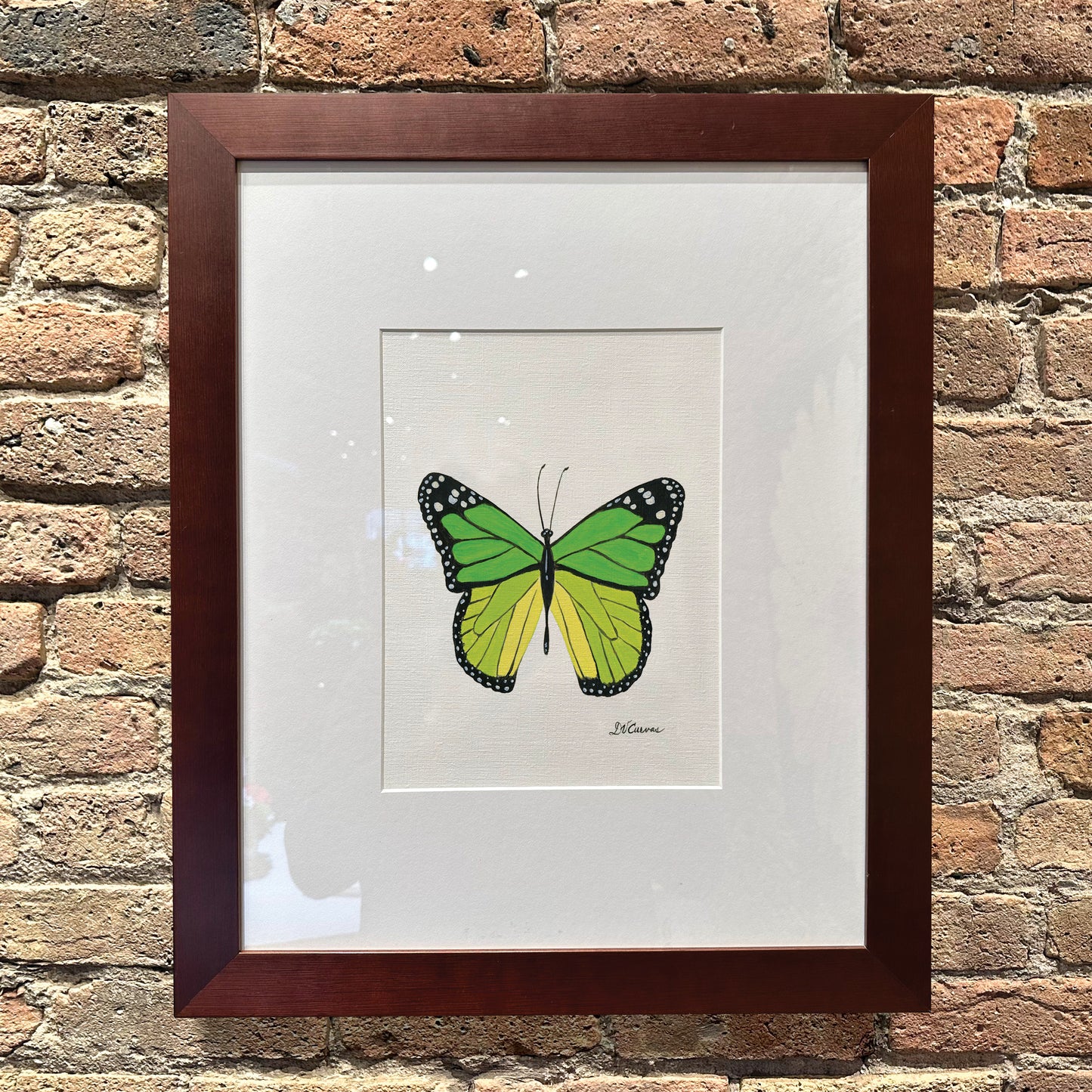 Green Butterfly, Original - Printed Canvas