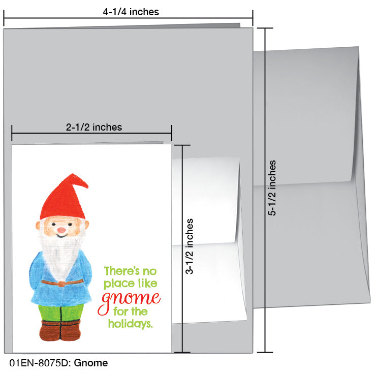 Gnome, Greeting Card (8075D), Enclosure, www.printedcanvas.com