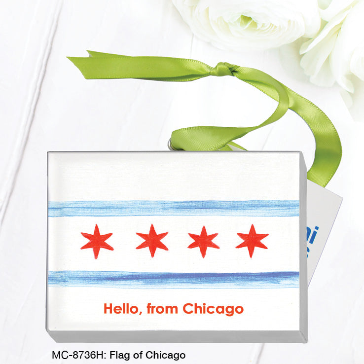 Flag of Chicago, Mini Canvas (MC-8736H), Front, printedcanvas.com