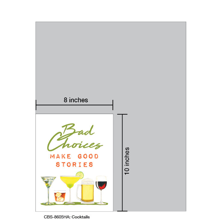 Cocktails, Card Board (8605HA), 8x10 Poster Board, www.printedcanvas.com