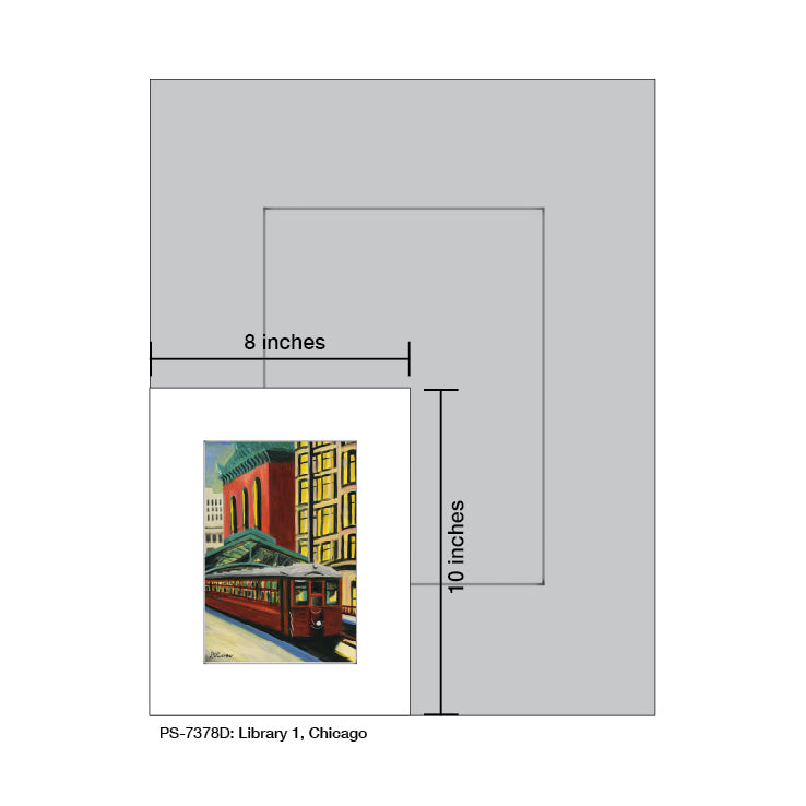 Library 1, Chicago, Print (#7378D) - Printed Canvas