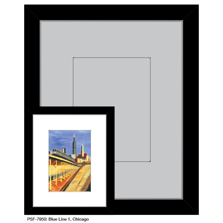 Blue Line 1, Chicago, Print (#7950) - Printed Canvas