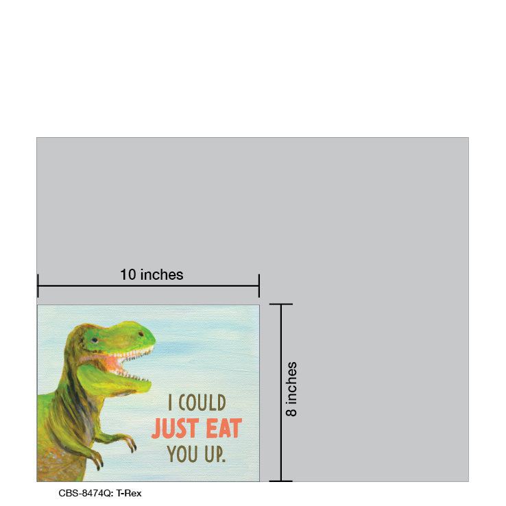 T-Rex, Card Board (8474Q), Card Board: 8x10, printedcanvas.com
