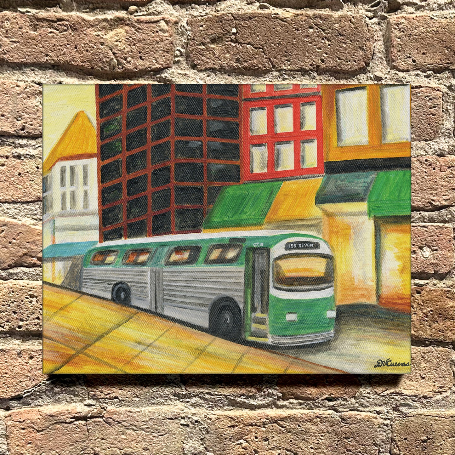 155 Devon, Chicago, Original Artwork, printedcanvas.com