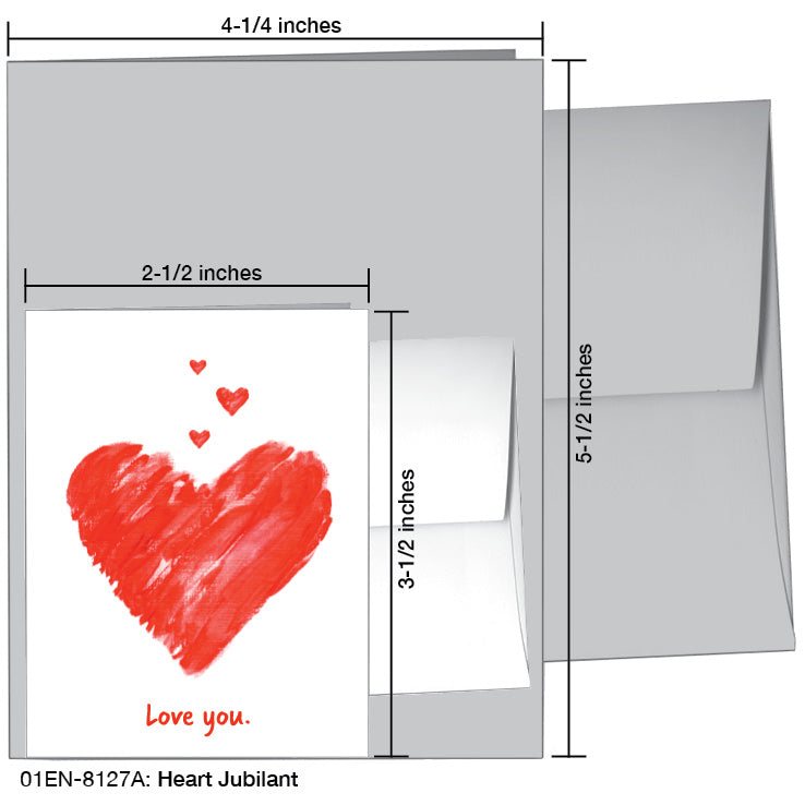 Heart Jubilant, Greeting Card (8127A), Enclosure, printedcanvas.com