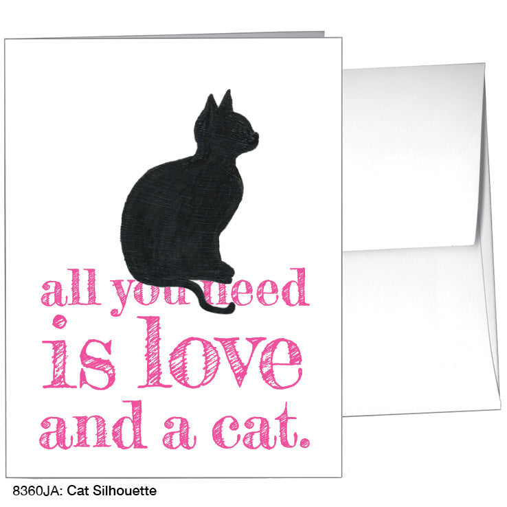 Cat Silhouette, Greeting Card (8360JA), A2 Card, printedcanvas.com
