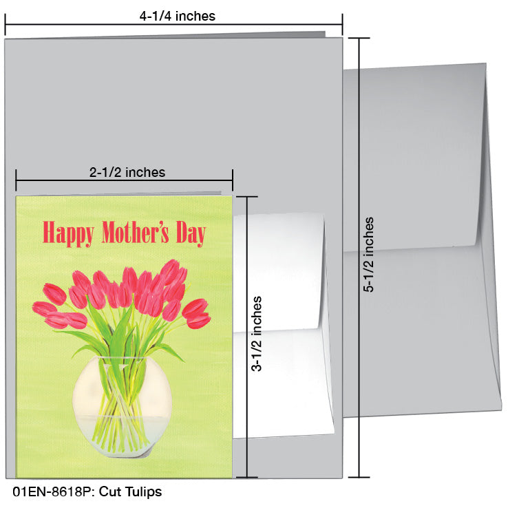 Cut Tulips, Greeting Card (8618P), Enclosure, www.printedcanvas.com