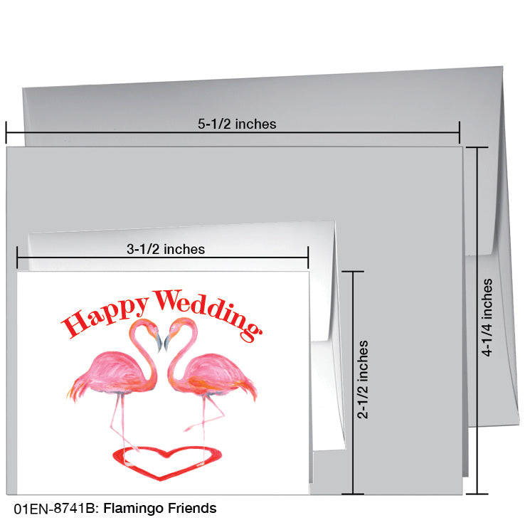 Flamingo Friends, Greeting Card (8741B), Enclosure, printedcanvas.com