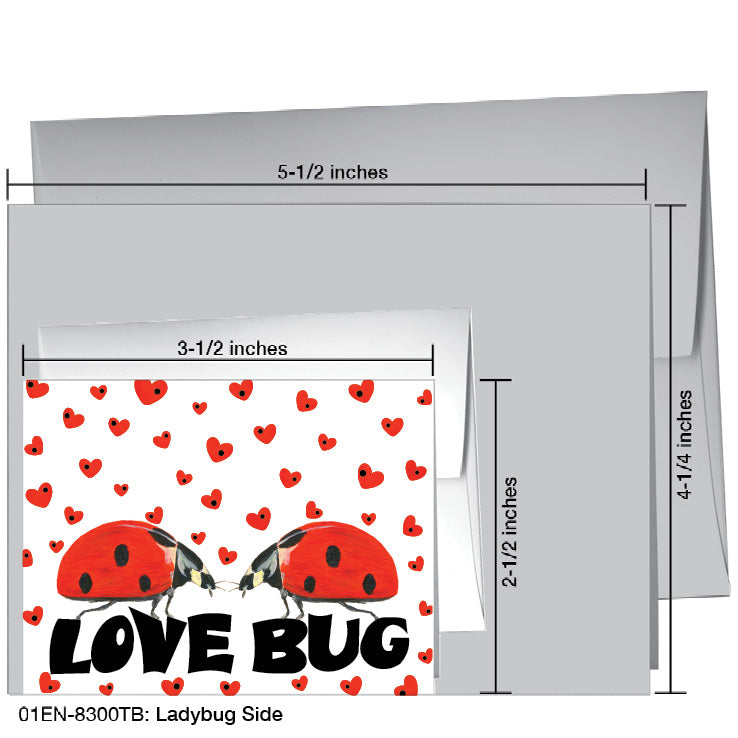 Ladybug Side, Greeting Card (8300TB), Enclosure, printedcanvas.com