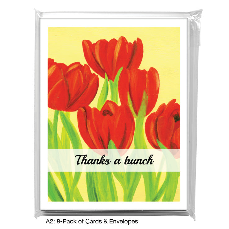 Tulip Square, Greeting Card (8378E), A2 Card 8-Pack, www.printedcanvas.com