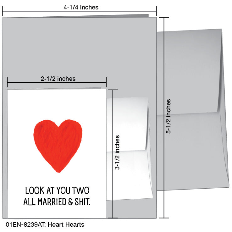 Heart Hearts, Greeting Card (8239AT), Enclosure, www.printedcanvas.com