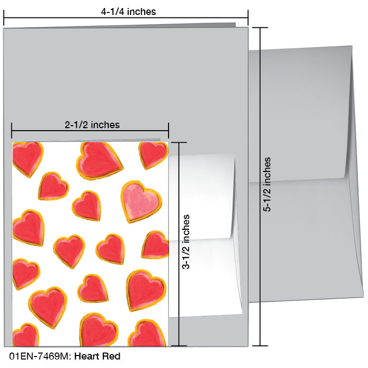 Heart Red, Greeting Card (7469M), Enclosure, www.printedcanvas.com