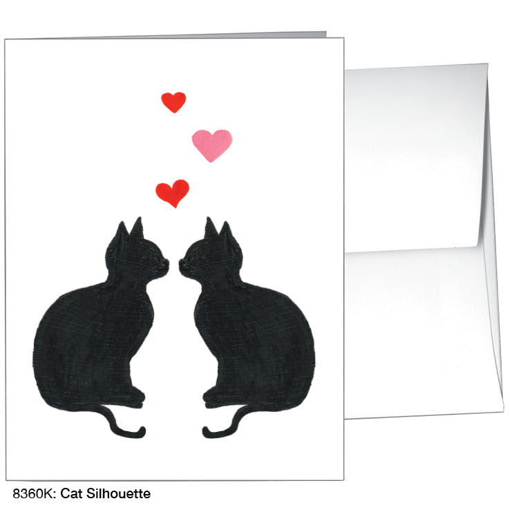 Cat Silhouette, Greeting Card (8360K), A2, printedcanvas.com
