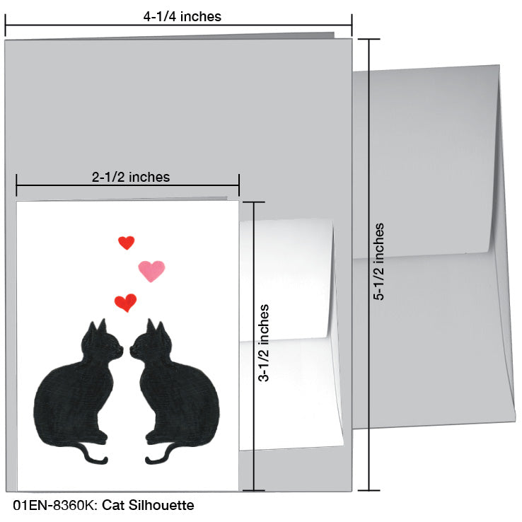 Cat Silhouette, Greeting Card (8360K), Enclosure, printedcanvas.com