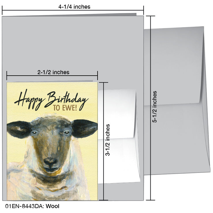 Wool, Greeting Card (8443DA), Enclosure, www.printedcanvas.com